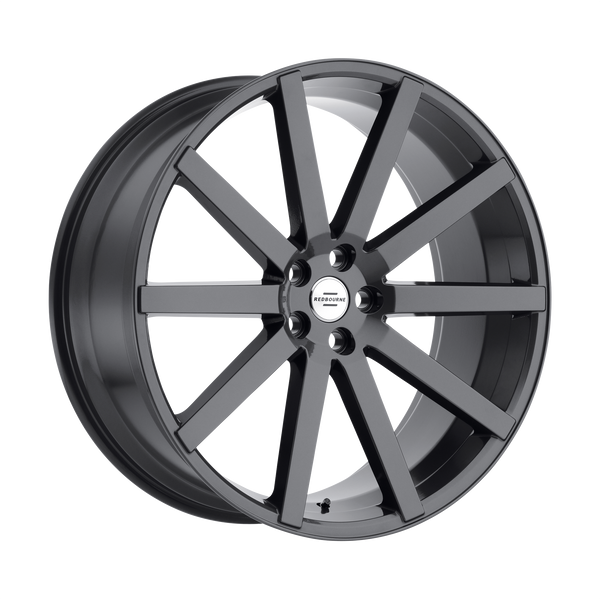 24x10 5x120 RedBourne Wheels Kensington Gloss Gunmetal 35 offset 72.56 hub