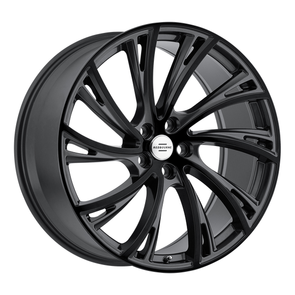 22x10 5x120 RedBourne Wheels Noble Gloss Gunmetal With Gloss Black Face 37 offset 72.56 hub