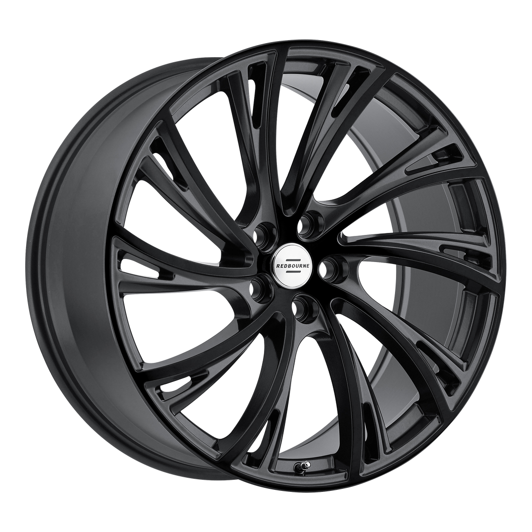 22x10 5x120 RedBourne Wheels Noble Gloss Gunmetal With Gloss Black Face 37 offset 72.56 hub