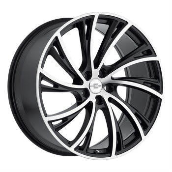 20x9.5 5x120 RedBourne Wheels Noble Matte Black With Matte Machined Face 32 offset 72.56 hub