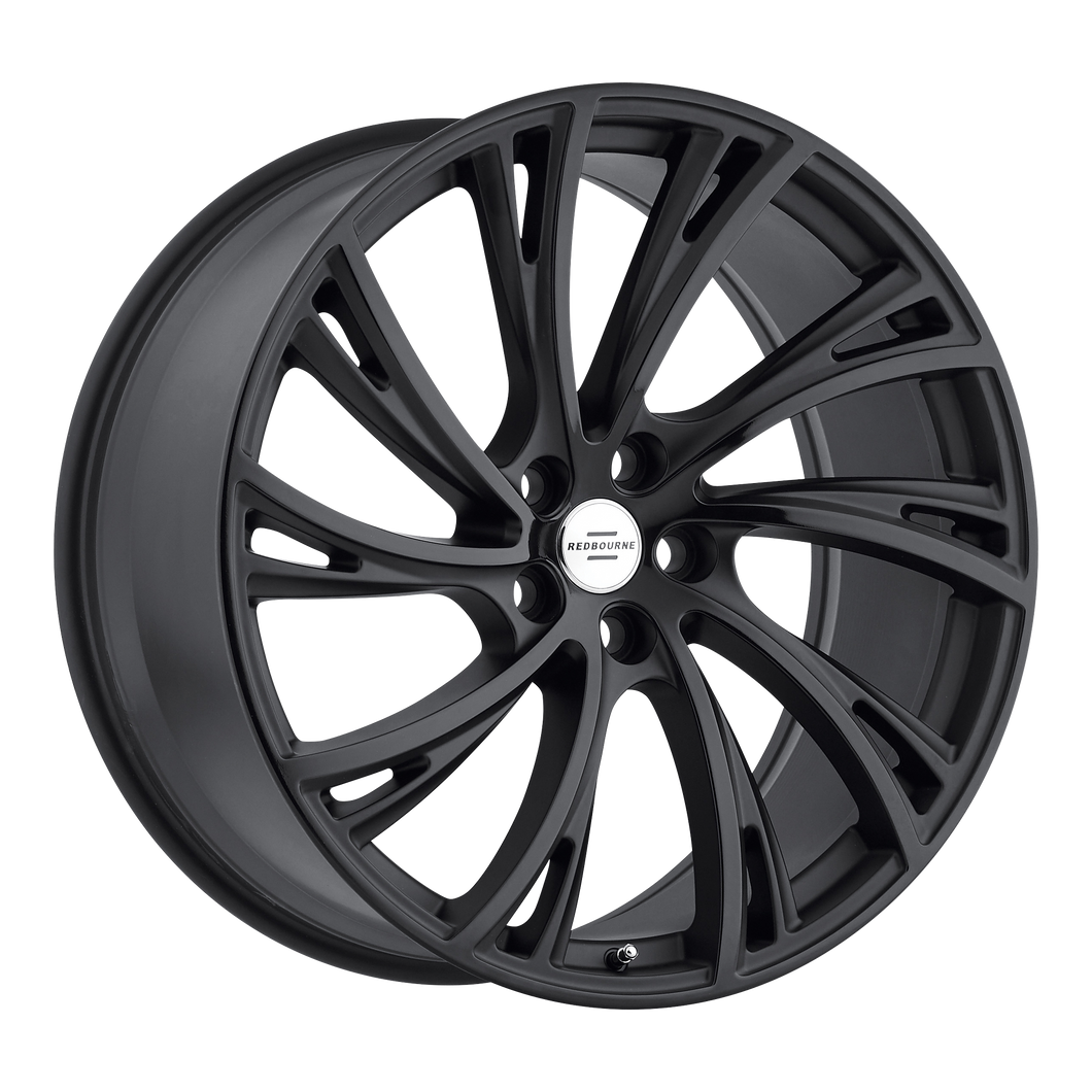 20x9.5 5x120 RedBourne Wheels Noble Matte Black 32 offset 72.56 hub