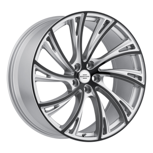 22x10 5x120 RedBourne Wheels Noble Gloss Titanium With Gloss Black Face 37 offset 72.56 hub