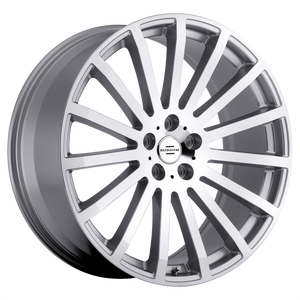 20x9.5 5x120 RedBourne Wheels Dominus Silver With Mirror Cut Face 32 offset 72.56 hub