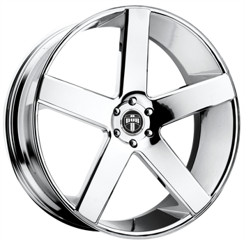 30x10 5x139.7 DUB Wheels S115 Baller Chrome Plated 25 offset 78.1 hub