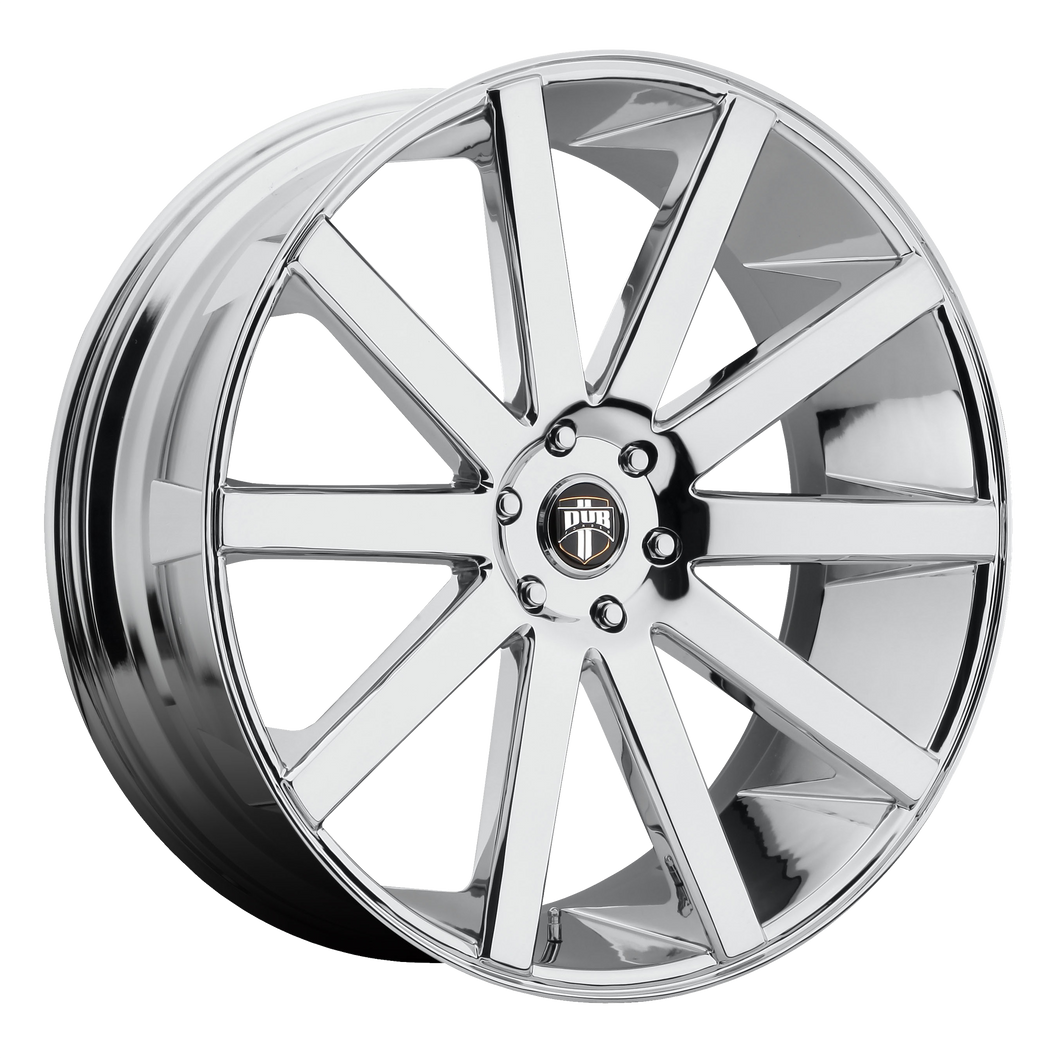 24x10 6x135 DUB Wheels S120 Shot Calla Chrome Plated 30 offset 87.1 hub