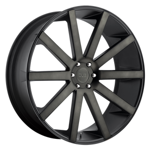 22x9.5 6x139.7 DUB Wheels S121 Shot Calla Matte Black Double Dark Tint 30 offset 78.1 hub