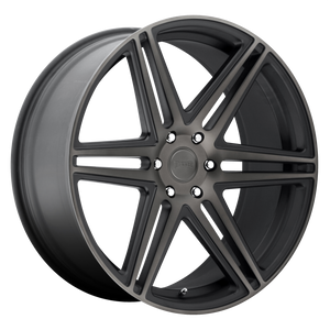 22x9.5 6x135 DUB Wheels S123 Skillz Matte Black Double Dark Tint 30 offset 87.1 hub