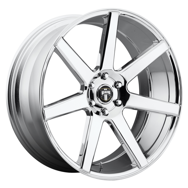 22x9.5 6x139.7 DUB Wheels S126 Future Chrome Plated 19 offset 106.1 hub