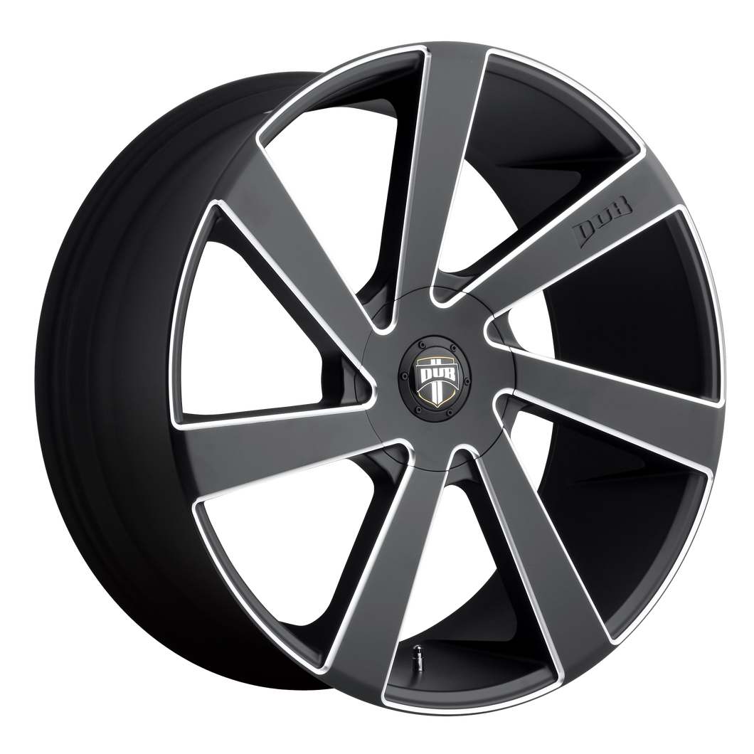 24x10  DUB Wheels S133 Directa Matte Black Milled 10 offset 78.1 hub