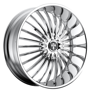 28x10 6x135/6x139.7 DUB Wheels S140 Suave Chrome Plated 30 offset 87.1 hub