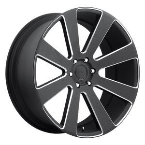 26x10 6x139.7 DUB Wheels S187 8-Ball Matte Black Milled 30 offset 78.1 hub