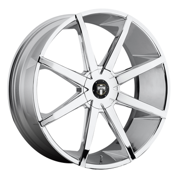 19x8.5  DUB Wheels S201 Push Chrome Plated 45 offset 72.56 hub