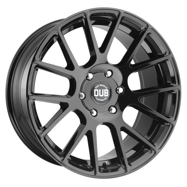 22x9.5 6x139.7 DUB Wheels S205 Luxe Gloss Black 20 offset 78.1 hub