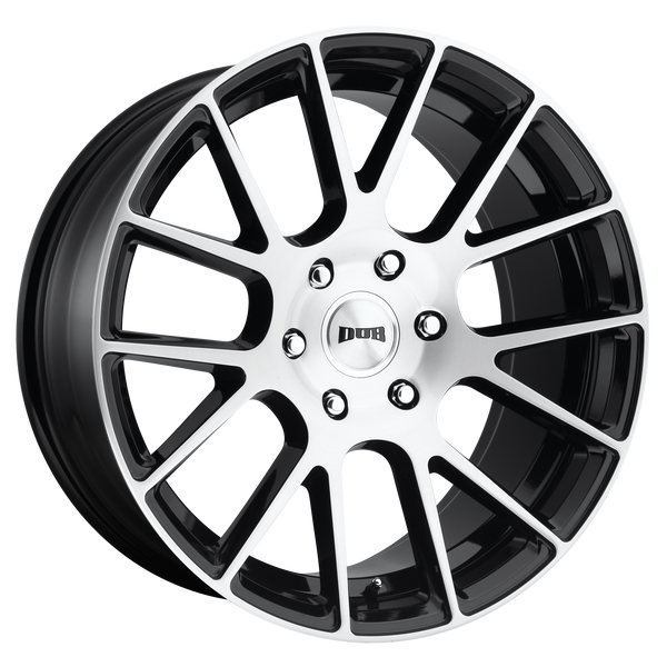 20x9 6x139.7 DUB Wheels S206 Luxe Gloss Black Brushed 30 offset 78.1 hub