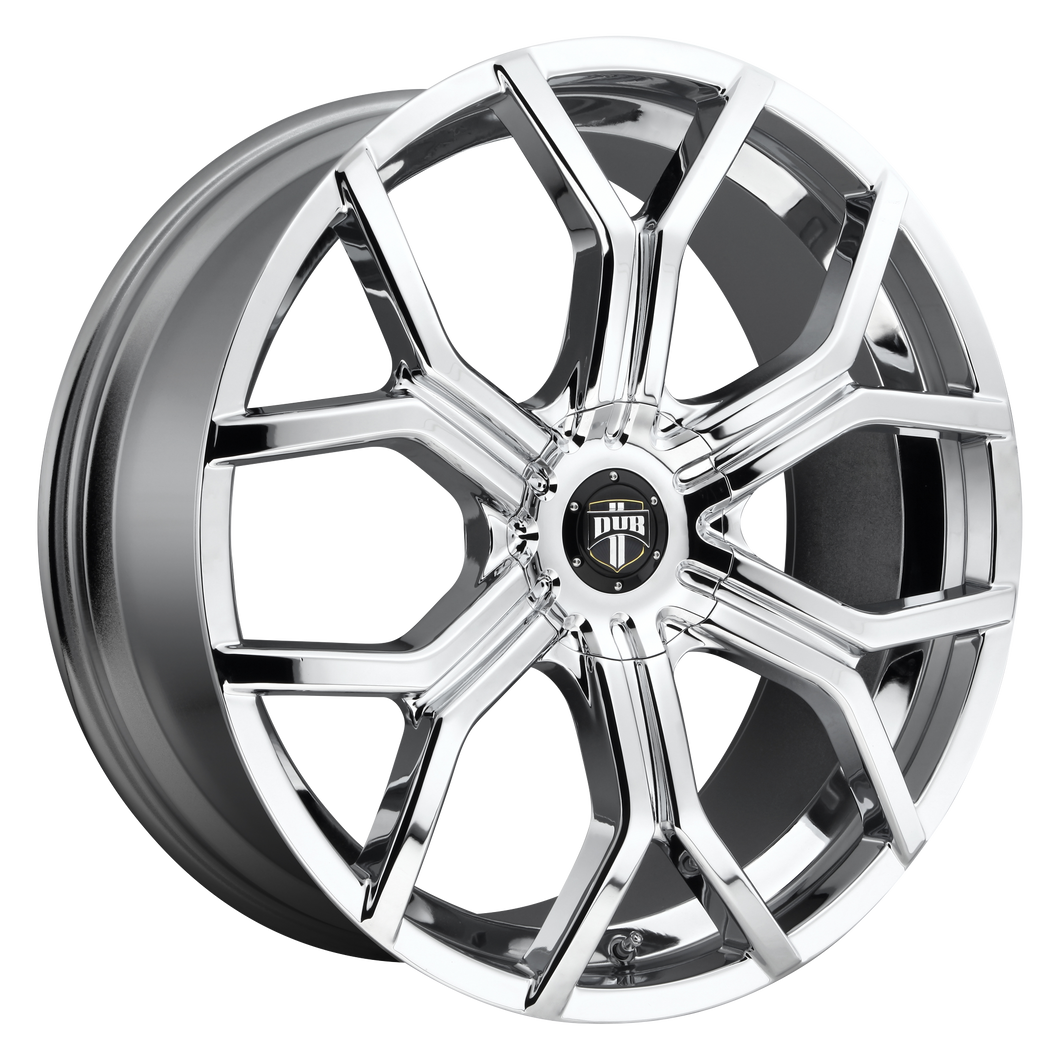 22x9.5  DUB Wheels S207 Royalty Chrome Plated 10 offset 78.1 hub