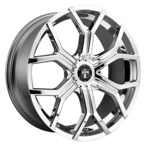 22x9.5  DUB Wheels S207 Royalty Chrome Plated 30 offset 78.1 hub