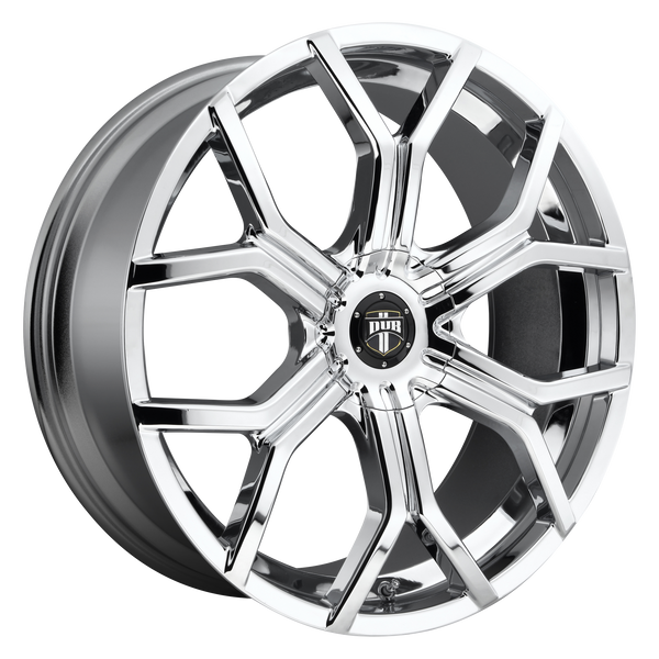 22x9.5  DUB Wheels S207 Royalty Chrome Plated 38 offset 72.56 hub