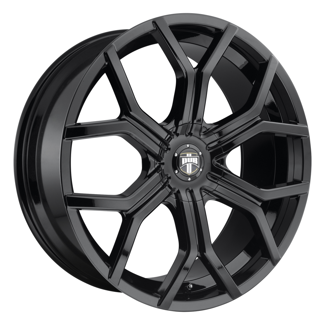 22x9.5  DUB Wheels S208 Royalty Gloss Black 32 offset 72.56 hub