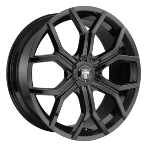 22x9.5  DUB Wheels S208 Royalty Gloss Black 10 offset 78.1 hub