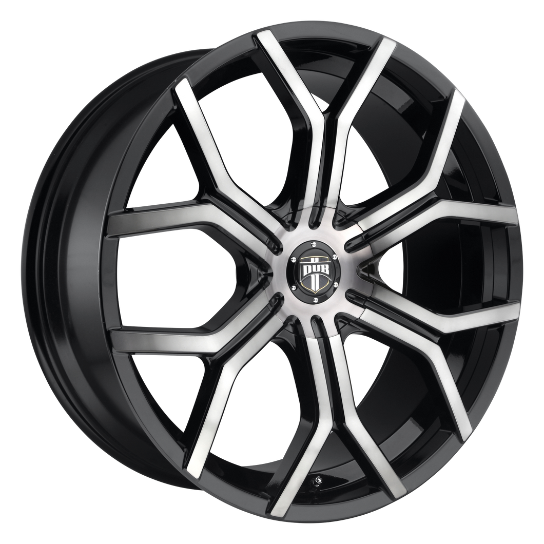 24x9.5  DUB Wheels S209 Royalty Gloss Machined Double Dark Tint 20 offset 87.1 hub