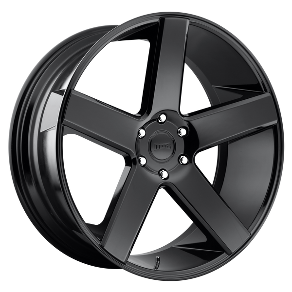 22x9.5 5x139.7 DUB Wheels S216 Baller Gloss Black 26 offset 78.1 hub