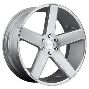 22x9.5 6x135 DUB Wheels S218 Baller Gloss Silver Brushed 30 offset 87.1 hub