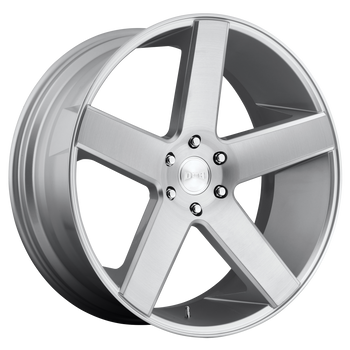 26x10 6x139.7 DUB Wheels S218 Baller Gloss Silver Brushed 31 offset 78.1 hub