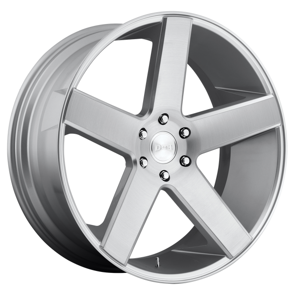 22x9.5 6x139.7 DUB Wheels S218 Baller Gloss Silver Brushed 31 offset 78.1 hub