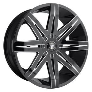 24x9.5  DUB Wheels S227 Stacks Gloss Black Milled 32 offset 72.56 hub