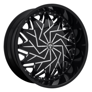 26x9 5x115/5x120 DUB Wheels S231 Dazr Gloss Black Milled 15 offset 72.56 hub