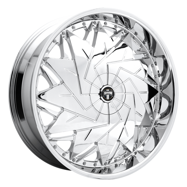 26x9 5x114.3/5x120 DUB Wheels S235 Dazr Chrome Plated 25 offset 72.56 hub