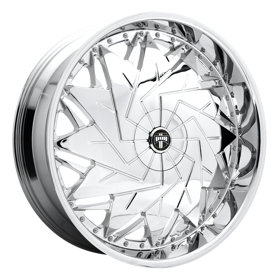 26x9  DUB Wheels S235 Dazr Chrome Plated 33 offset 72.56 hub