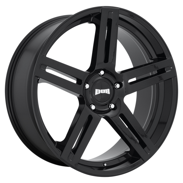 22x9.5 6x135 DUB Wheels S250 Roc Gloss Black 30 offset 87.1 hub