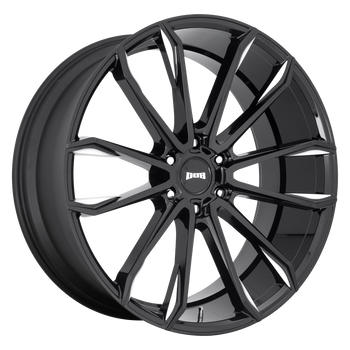 24x10 6x139.7 DUB Wheels S252 Clout Gloss Black Milled 30 offset 106.1 hub