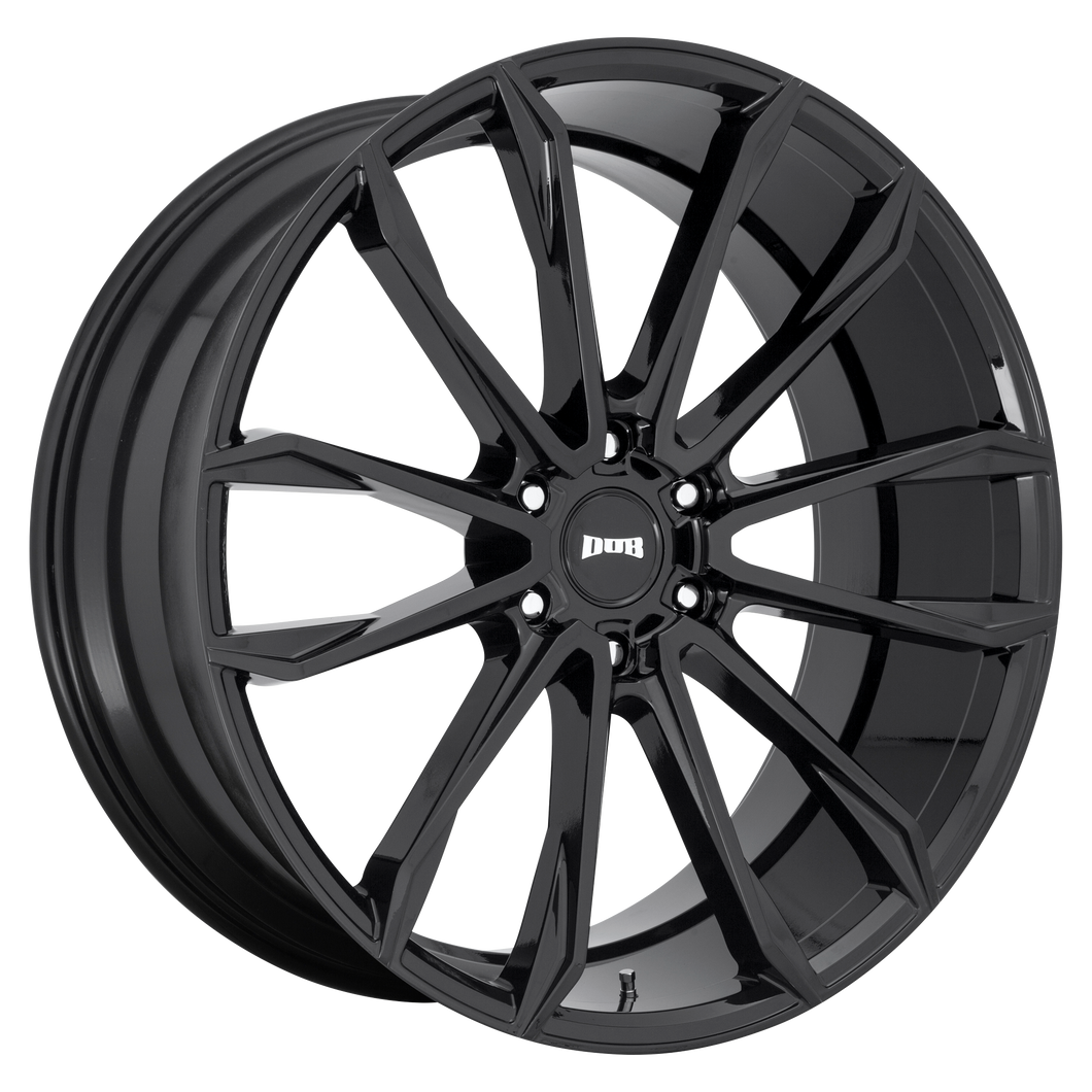 24x10 6x135 DUB Wheels S253 Clout Gloss Black 30 offset 87.1 hub