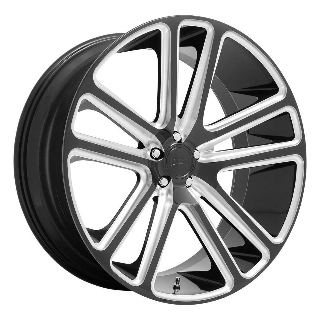 26x10 5x127 DUB Wheels S255 Flex Gloss Black Milled 10 offset 78.1 hub