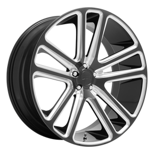 26x10 6x135 DUB Wheels S255 Flex Gloss Black Milled 30 offset 87.1 hub