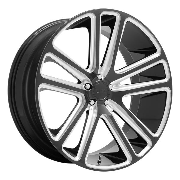 24x10 6x135 DUB Wheels S255 Flex Gloss Black Milled 30 offset 87.1 hub