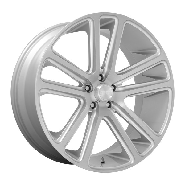 26x10 5x127 DUB Wheels S257 Flex Gloss Silver Brushed Face 10 offset 78.1 hub