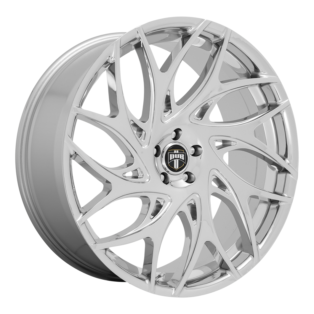 24x10 6x135 DUB Wheels S258 G.O.A.T. Chrome 30 offset 87.1 hub