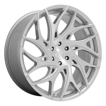 22x9 5x127 DUB Wheels S260 G.O.A.T. Silver Brushed Face 35 offset 71.6 hub