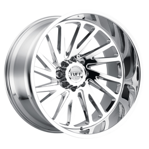 20x12 8x180 Tuff Wheels T2A Chrome -45 offset 125.1 hub