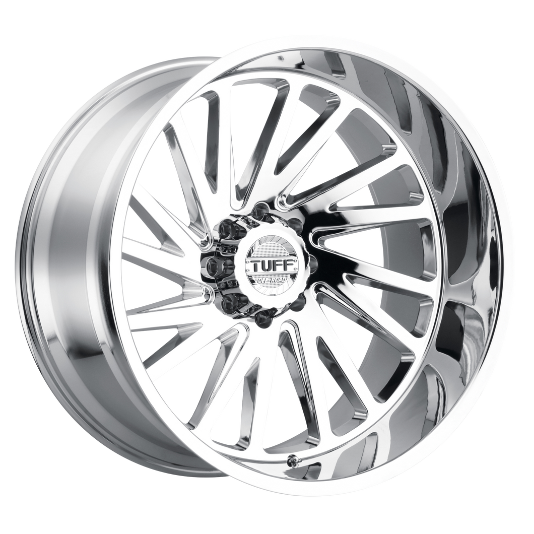 20x12 8x180 Tuff Wheels T2A Chrome -45 offset 125.1 hub