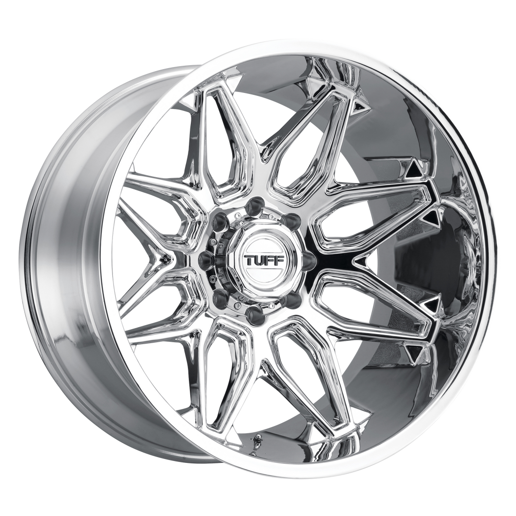 20x12 8x170 Tuff Wheels T3B Chrome -45 offset 125.1 hub