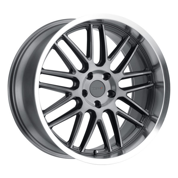 18x9.5 5x112 TSW Wheels Avalon Gunmetal With Brushed Gunmetal Face And Machined Lip 39 offset 66.56 hub