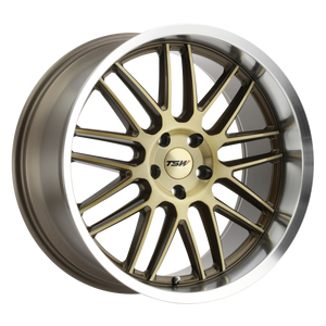 18x9.5 5x114.3 TSW Wheels Avalon Bronze With  Brushed Bronze Face And Machined Lip 39 offset 76.1 hub
