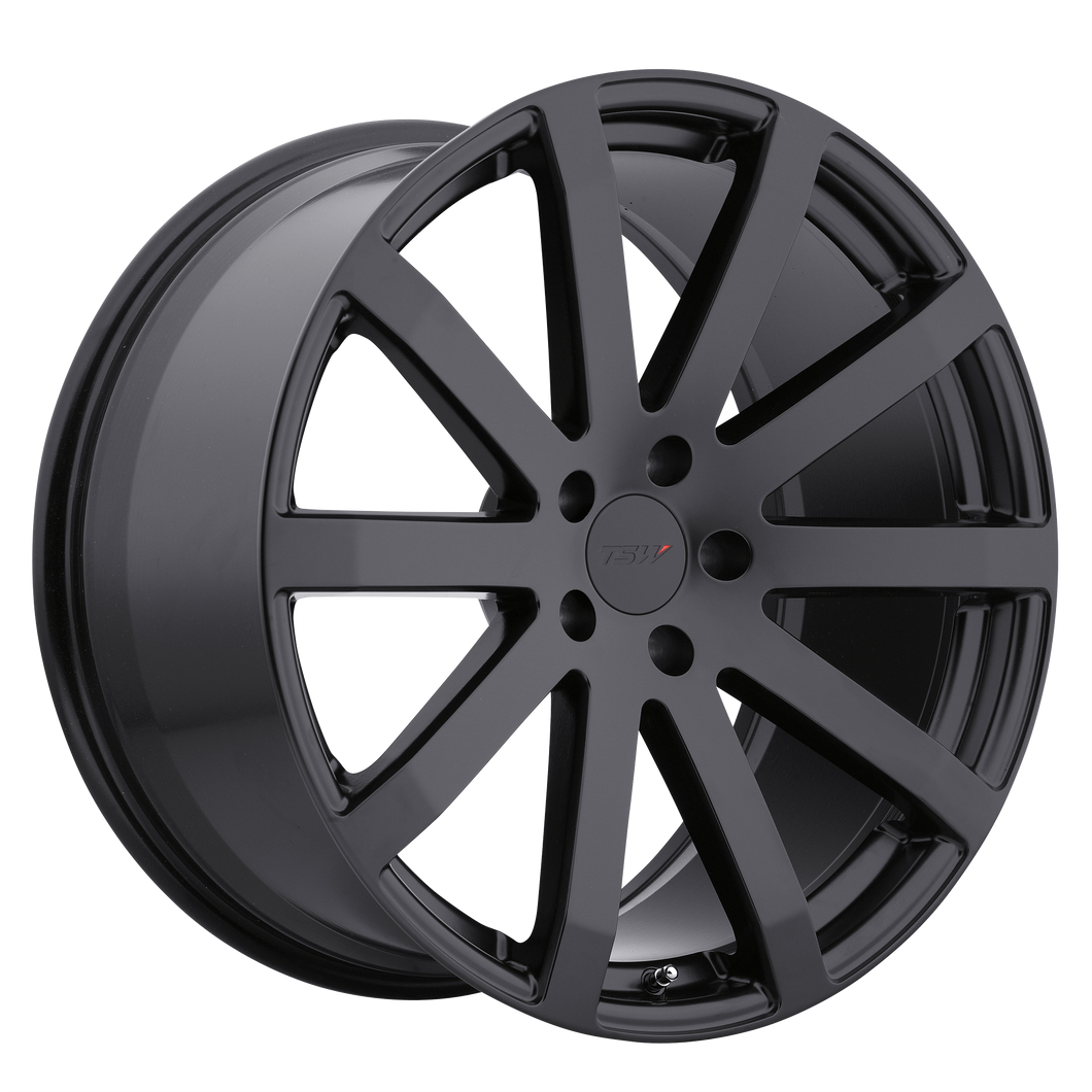 19x8 5x114.3 TSW Wheels Brooklands Matte Black 40 offset 76.1 hub