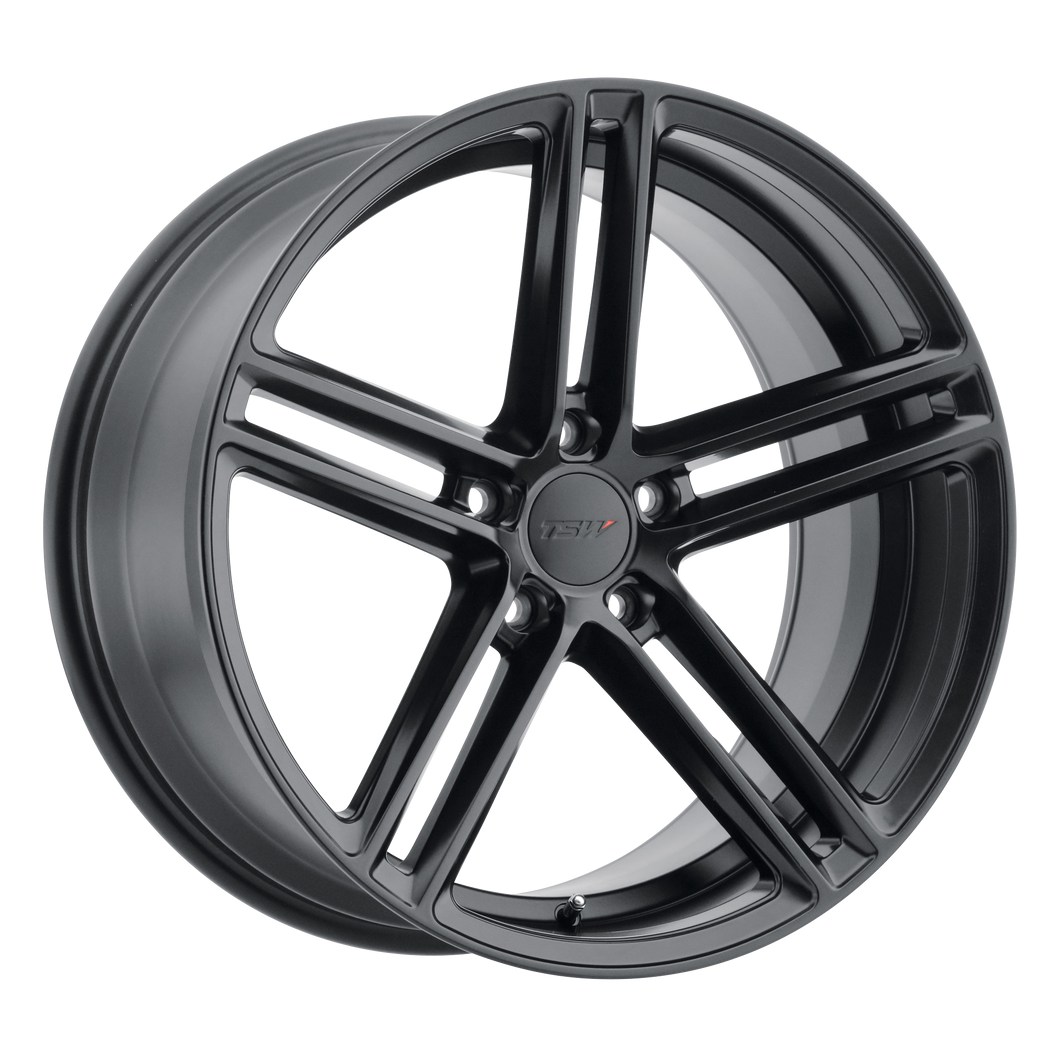17x8 5x112 TSW Wheels Chapelle Matte Black 42 offset 66.56 hub