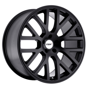 18x9.5 5x120 TSW Wheels Donington Matte Black 40 offset 76.1 hub