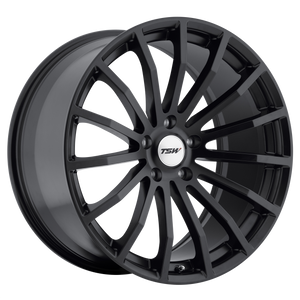 18x8 5x112 TSW Wheels Mallory Matte Black 45 offset 72.1 hub